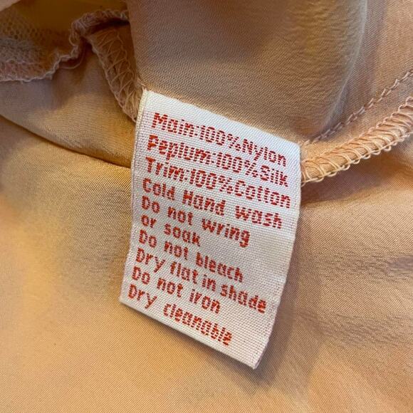 Anthropologie Snak boho fairy sheer mesh embroidered peplum blouse Size 6 - Picture 8 of 8